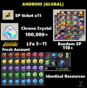 Dragon Ball Legends - Fresh Resource Starter Accounts (Android EX)