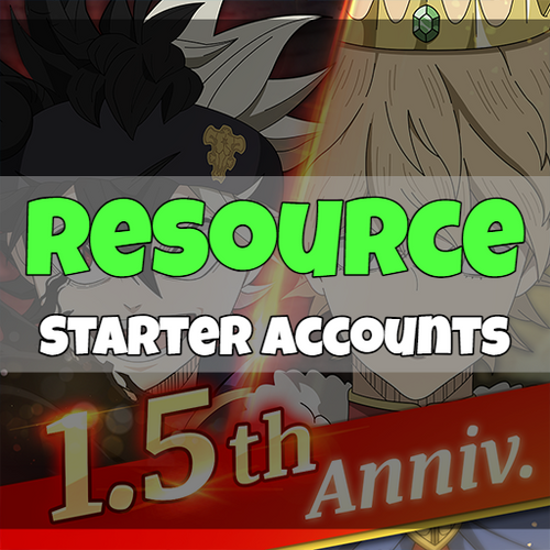 Black Clover M - Fresh Resource Starter Accounts