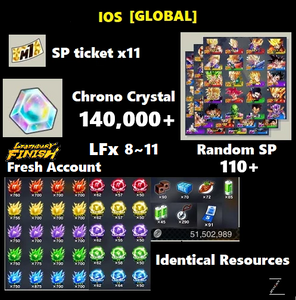 Dragon Ball Legends - Fresh Resource Starter Accounts (IOS EX)