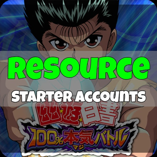 Yu Yu Hakusho 100% Maji Battle - Fresh Resource Starter Accounts